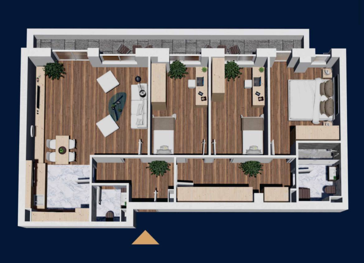 Četvorosoban useljiv stan 91m² Starčevica